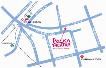 location map of Polka Children's Theatre